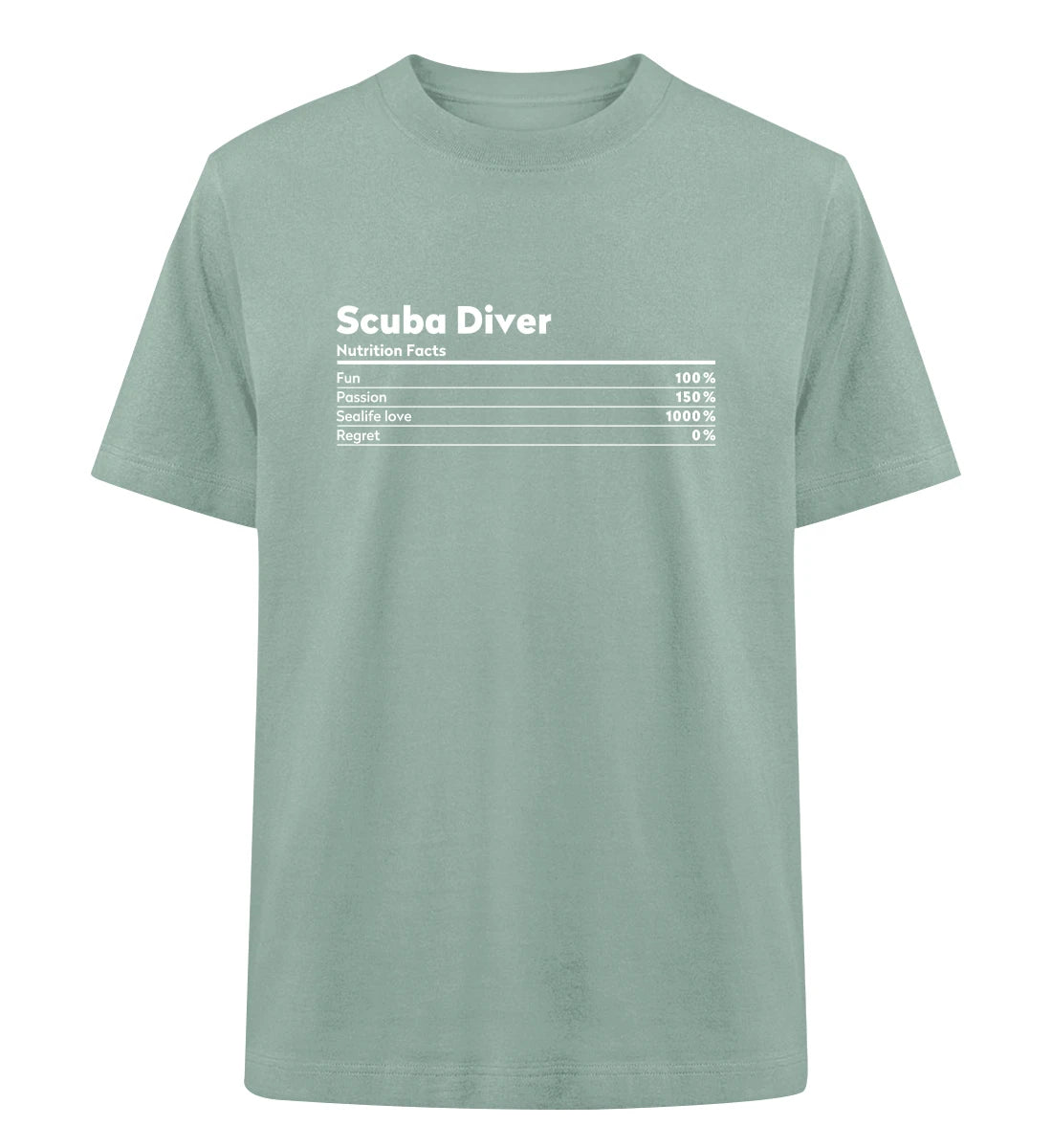 Scuba Diver Nutrition - 100 % Bio Oversized T-Shirt