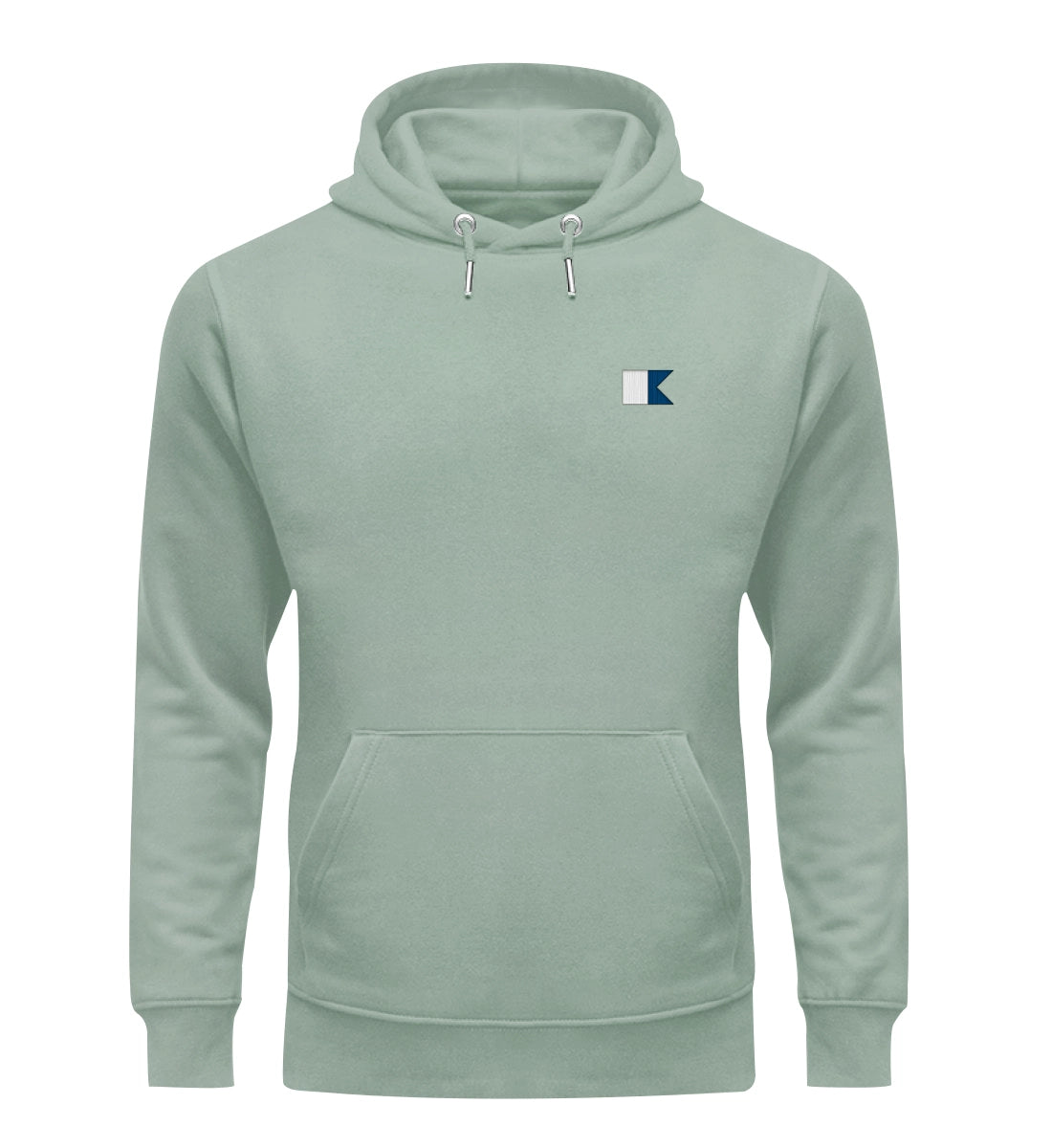 Alphaflagge gestickt - Bio Hoodie mit Stick