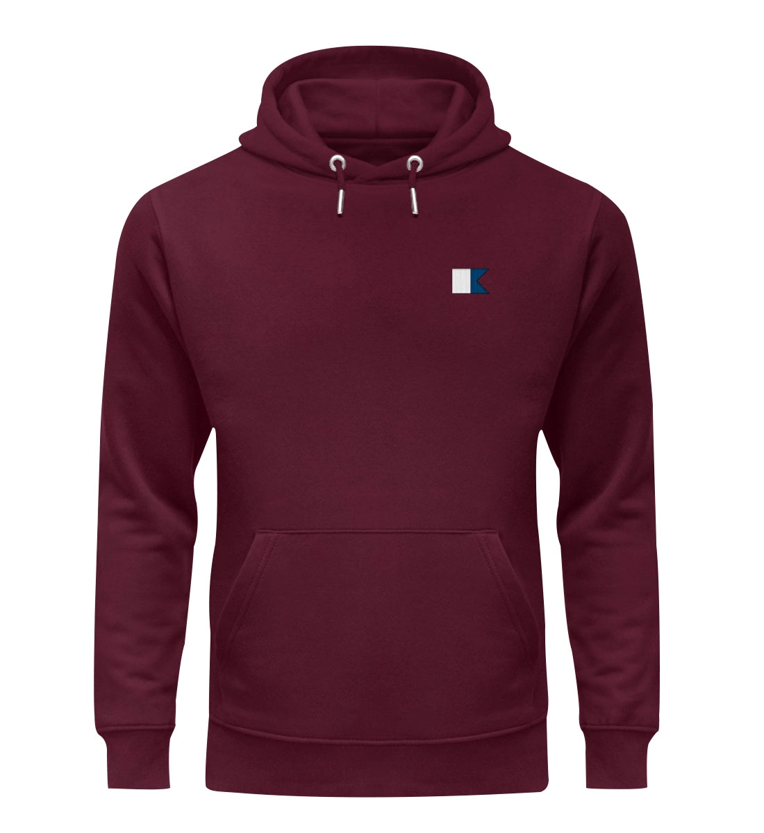 Alphaflagge gestickt - Bio Hoodie mit Stick