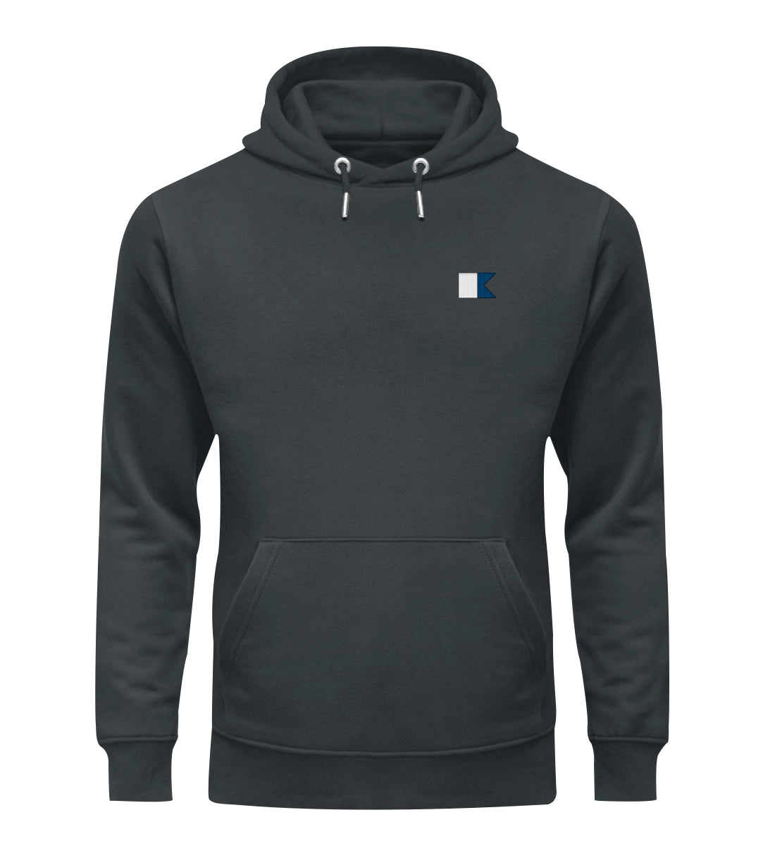 Alphaflagge gestickt - Bio Hoodie mit Stick