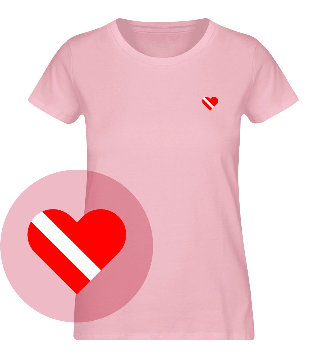 Taucherherzchen - 100 % Bio Frauen T-Shirt