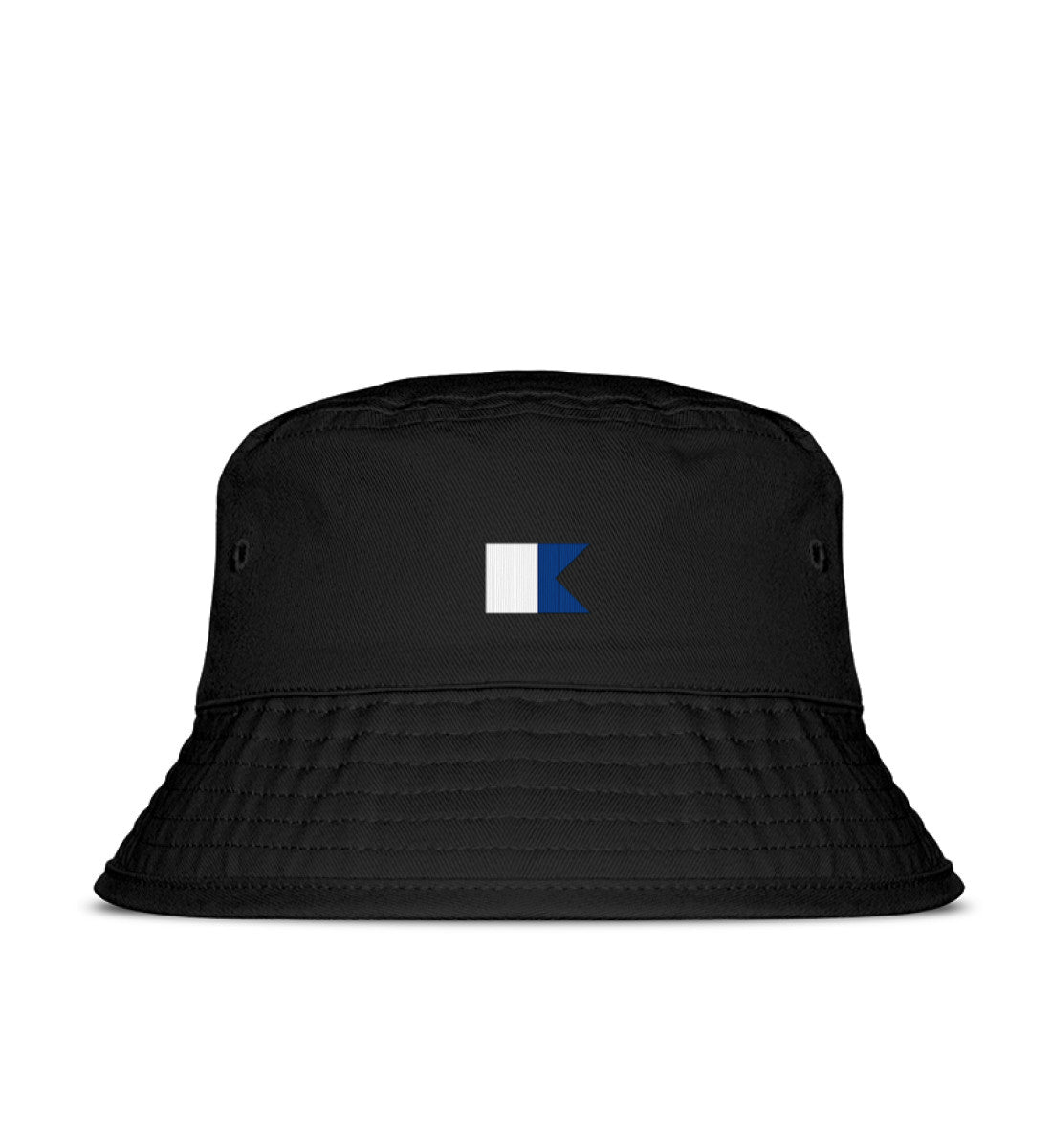 Alphaflagge gestickt - Organic Bucket Hat mit Stick
