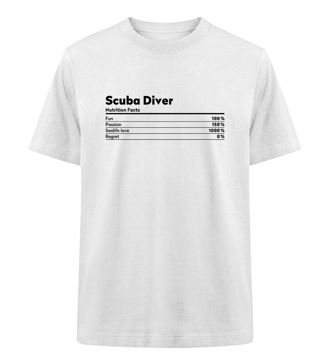 Scuba Diver Nutrition - 100 % Bio Oversized T-Shirt