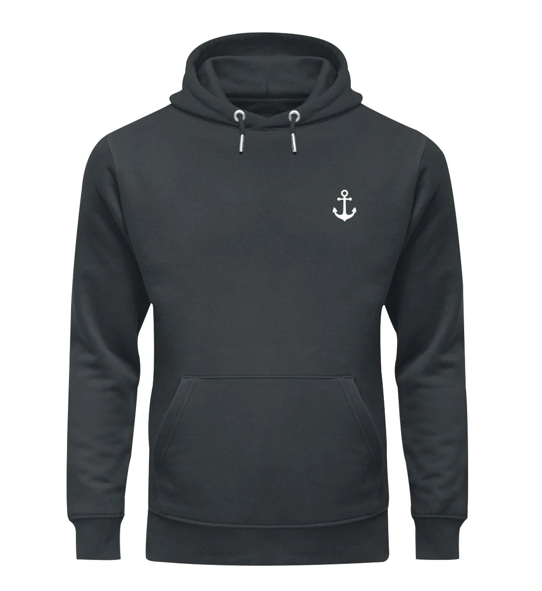 Anker gestickt - Bio Hoodie mit Stick