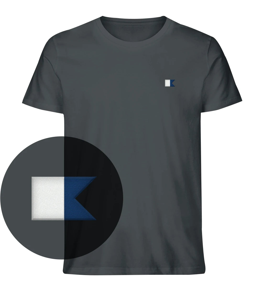 Alphaflagge gestickt - 100 % Bio Shirt mit Stick